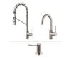 Kraus KPF-2630-2600-41SS Mateo Stainless Steel Commercial Style Kitchen Faucet W Bar/Prep Faucet & Sd