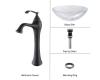 Kraus C-GV-100-12mm-15000ORB Crystal Clear Glass Vessel Sink And Ventus Faucet Oil Rubbed Bronze
