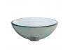 Kraus GV-101-14-CH Chrome Clear 14" Glass Vessel Bathroom Sink With Pu-Mr