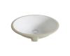 Kraus KCU-271 Elavo White Ceramic Large Oval Undermount Bathroom Sink W/ Overflow