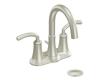Moen Icon 6510BN Brushed Nickel 4" Two Lever Handle Centerset Faucet with Pop-Up