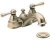 Moen Kingsley CA6101AZ Antique Bronze Two Lever Handle Low Arc Centerset Faucet with Pop-Up