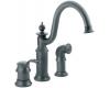 Moen S711WR Waterhill Wrought Iron Single Lever Kitchen Faucet with Side Spray