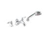 Moen Castleby T6986 Chrome Roman Tub Faucet Trim Kit with Hand Shower & Lever Handles
