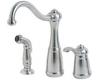 Price Pfister Marielle 26-3NSS Stainless Steel Single Handle Kitchen Faucet with Side Spray