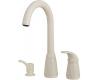 Price Pfister Contempra 526-50BB Biscuit Lever Handle Pull-Out Kitchen Faucet with Soap Dispenser