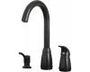 Price Pfister Contempra 526-50BK Black Lever Handle Pull-Out Kitchen Faucet with Soap Dispenser