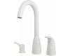 Price Pfister Contempra 526-50WW White Lever Handle Pull-Out Kitchen Faucet with Soap Dispenser