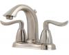 Pfister GT48-ST0K Santiago Brushed Nickel Two Handle Centerset Lavatory Faucet with Pop-Up