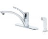 Pfister H34-4NCC Parisa Polished Chrome Lever Handle Kitchen Faucet with Side Spray