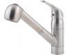 Pfister 133-10SS Pfirst Series Stainless Steel Single Handle Pull-Out Kitchen Faucet