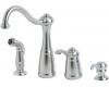 Pfister GT26-4NSS Marielle Stainless Steel Single Handle Kitchen Faucet with Side Spray & Soap Dispenser