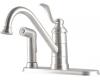 Pfister GT34-3PS0 Portland Chrome Single Handle Kitchen Faucet with Spray