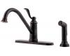 Pfister GT34-4PY0 Portland Chrome Single Handle Kitchen Faucet with Spray