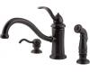 Pfister GT34-PTYY Marielle Tuscan Bronze Single Handle Kitchen Faucet with Side Spray & Soap Dispenser