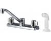 Pfister 135-5000 Pfirst Series Chrome Two Handle Kitchen Faucet with Spray