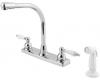 Pfister 136-4000 Pfirst Series Chrome Two Handle Kitchen Faucet with Spray