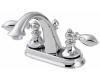 Pfister T48-E0BC Catalina Polished Chrome 4" Centerset Bath Faucet with Pop-Up & Handles