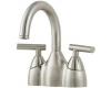 Pfister T48-NK00 Contempra Brushed Nickel 4" Centerset Bath Faucet with Pop-Up & Lever Handles