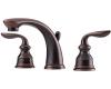 Pfister T49-CB0U Avalon Rustic Bronze 8-15" Widespread Bath Faucet with Pop-Up & Lever Handles