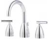 Pfister T49-NC00 Contempra Polished Chrome 8-15" Widespread Bath Faucet with Pop-Up & Lever Handles