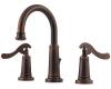 Pfister T49-YP0U Ashfield Rustic Bronze 8-15" Widespread Bath Faucet with Pop-Up & Lever Handles