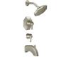 ShowHouse by Moen Felicity S3416BN Brushed Nickel ExactTemp Tub & Shower Faucet with Lever Handles