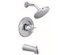 ShowHouse by Moen Solace S379 Chrome Posi-Temp Pressure Balancing Tub & Shower Faucet with Cross Handles
