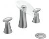 ShowHouse by Moen Vivid S888 Chrome 8-16" Widespread Faucet with Knob Handles & Pop-Up