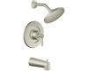 ShowHouse by Moen Solace TS374BN Brushed Nickel Posi-Temp Pressure Balancing Tub & Shower Faucet with Lever H