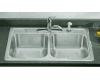 Sterling 14708-5 Middleton Stainless Steel Self-Rimming Double-Basin Kitchen Sink with Five-hole Faucet Punching