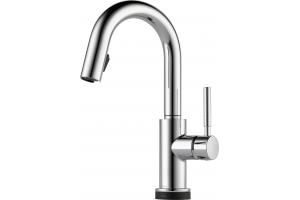 Brizo 64920LF-PC Solna Chrome Single Handle Single Hole Pull-Down Bar/Prep with Smarttouch Technology