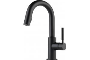 Brizo 63920LF-BL Solna Matte Black Single Handle Pull-Down Bar/Prep Faucet