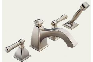 Brizo 67740-BN Vesi Curve Brushed Nickel Roman Tub Faucet with Hand Shower