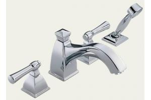 Brizo 67740-PC Vesi Curve Chrome Roman Tub Faucet with Hand Shower