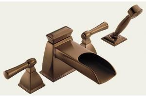 Brizo 67745-BZ Vesi Channel Brilliance Brushed Bronze Roman Tub Faucet with Hand Shower