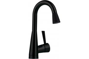 Brizo 63970LF-BLST Venuto Black Single Handle Soft Touch Pull-Down Bar/Prep Faucet