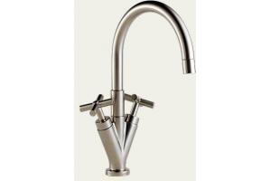 Brizo 6216051-BN Trevi Cross Brushed Nickel Two Handle Kitchen Faucet