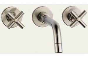 Brizo 6216709-BN Trevi Cross Brushed Nickel Two Handle Wall Mount Kitchen Faucet