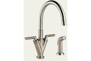 Brizo Trevi Lever 6216048-BN Brushed Nickel Two Handle Kitchen Faucet