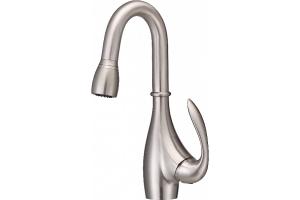 Danze D154546SS Bellefleur Stainless Steel Single Side Mount Handle Bar Pull-Down Faucet