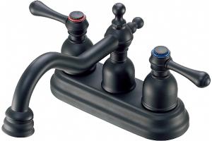 Danze D301057BS Opulence Satin Black Two Lever Handle Centerset Faucet
