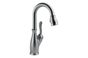 Delta 9678-AR-DST Leland Arctic Stainless Single Handle Pull-Down Bar / Prep Faucet