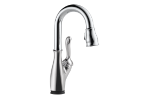 Delta 9678T-DST Leland Chrome Single Handle Pull-Down Bar / Prep Faucet with Touch2O Technology