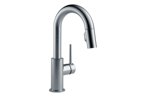 Delta 9959-AR-DST Trinsic Arctic Stainless Single Handle Pull-Down Bar/Prep Faucet