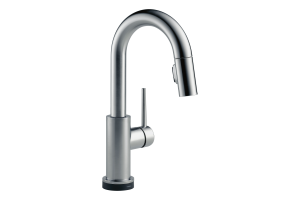 Delta 9959T-AR-DST Trinsic Arctic Stainless Single Handle Pull-Down Bar/Prep Faucet Featuring Touch2O Technology