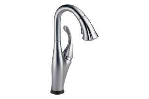 Delta 9992T-AR-DST Addison Arctic Stainless Single Handle Pull-Down Bar/Prep Faucet With Touch2O Technology