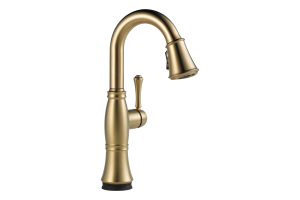 Delta 9997T-CZ-DST Cassidy Champagne Bronze Single Handle Pull-Down Bar/Prep Faucet With Touch2O Technology