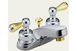 Delta 2521-CBLHP Classic Chrome & Brilliance Polished Brass Centerset Bath Faucet