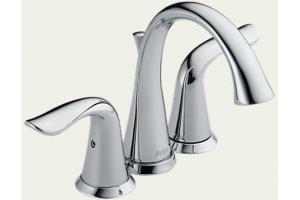 Delta 4538 Lahara Chrome Two Handle Mini-Widespread Bath Faucet